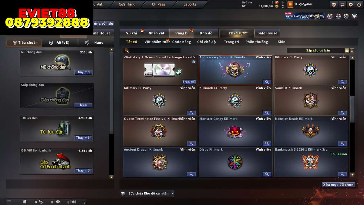 shop acc cf uy tin gia re